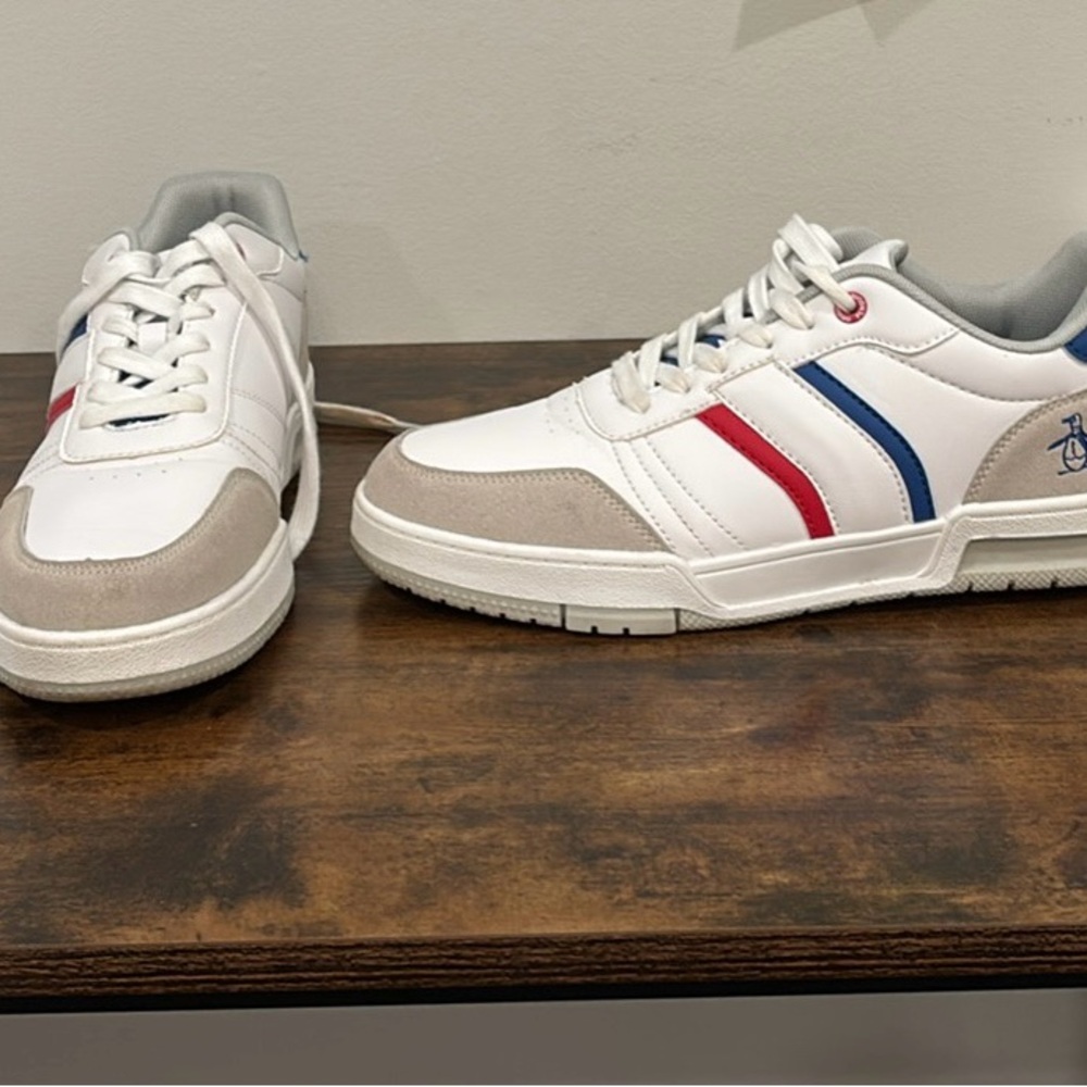 Original Penguin by Musingwear Aizen White and Red Sneakers